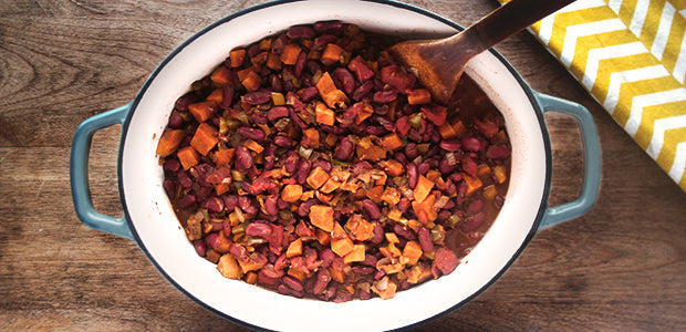 Chili végétarien à la patate douce - La Boite à Grains