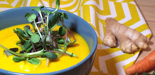 RECETTE : potage repas aux carottes et gingembre - La Boite à Grains