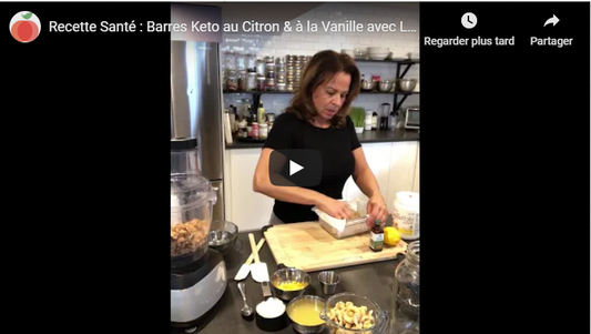 Recette Santé : Barres Keto au Citron & à la Vanille avec Lynn Goneau - La Boite à Grains