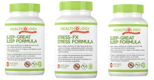 Recommandation de la semaine : Sleep Great & Stress FX de Healthology - La Boite à Grains