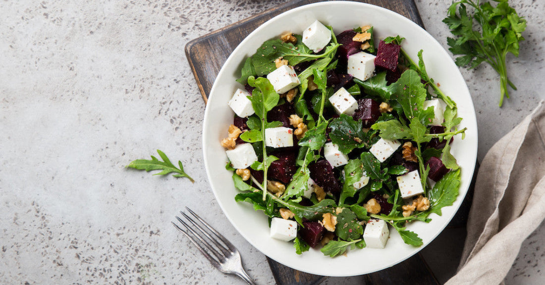 Salade de betteraves, haricots verts et fromage de chèvre - La Boite à Grains