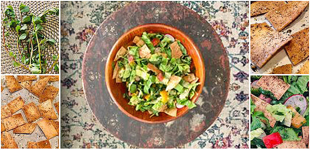 Salade fattouche d'été sans gluten - La Boite à Grains