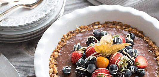 Tarte chocolatée fruits et amandes - La Boite à Grains