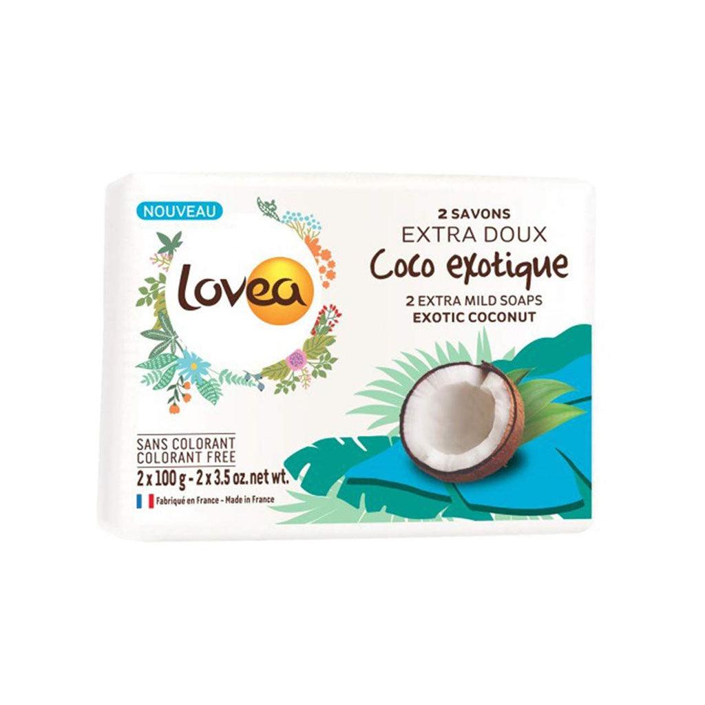 2 Savons Extra-Doux Coco Exotique Lovea - La Boite à Grains