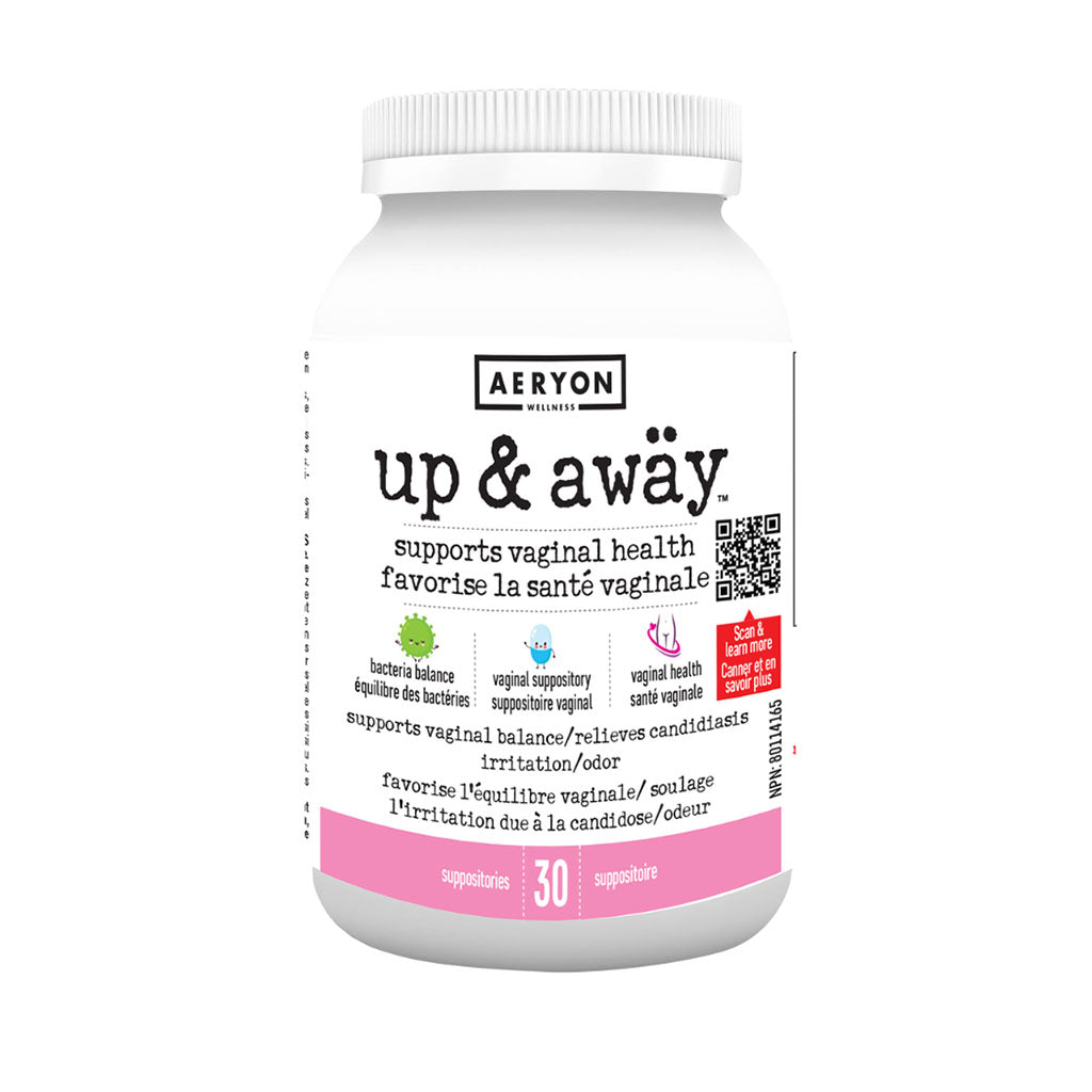 aeryon up & away santé vaginale 30 suppositoires