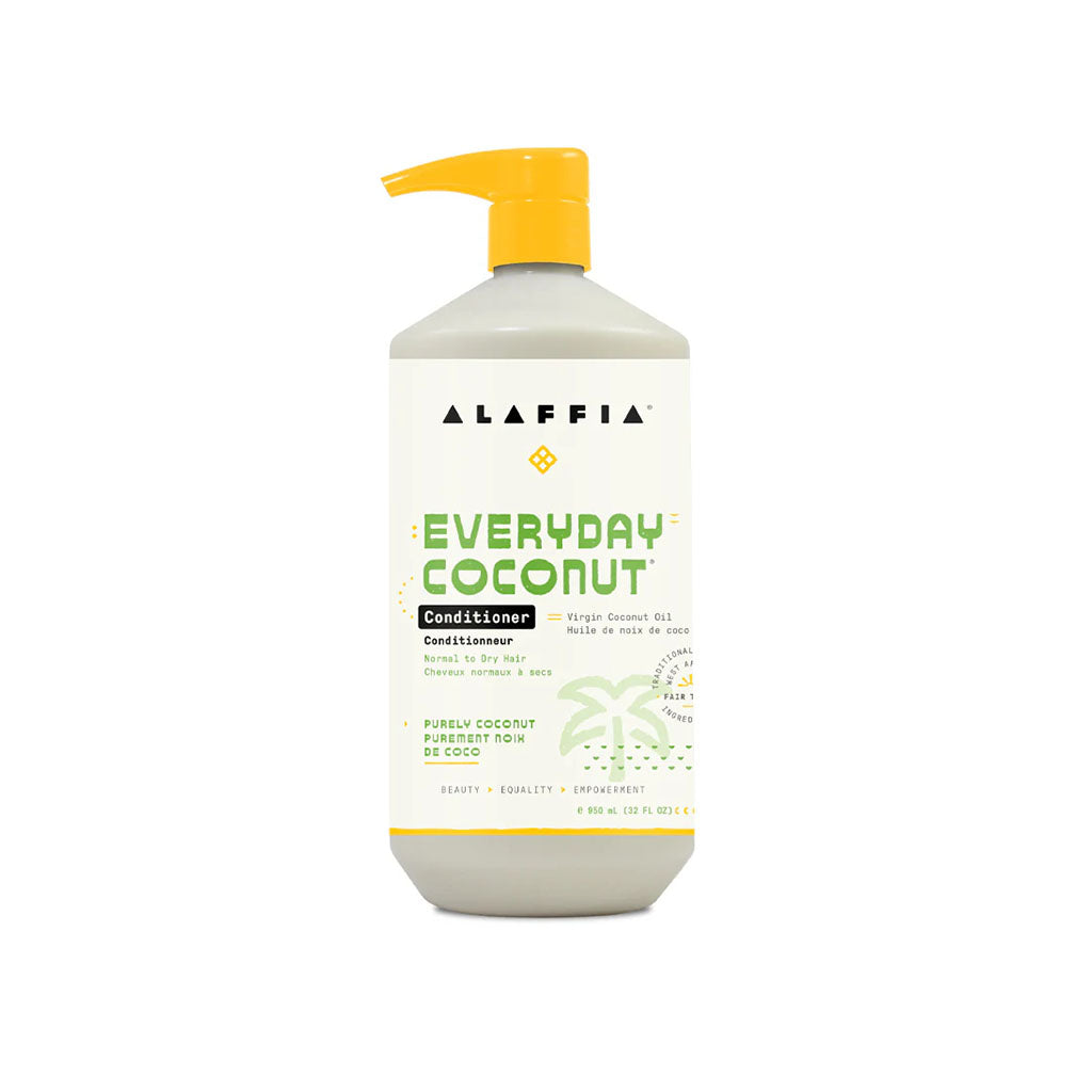 Alaffia Conditionneur Hydratant Purely Coconut 950 ml la boite a grains