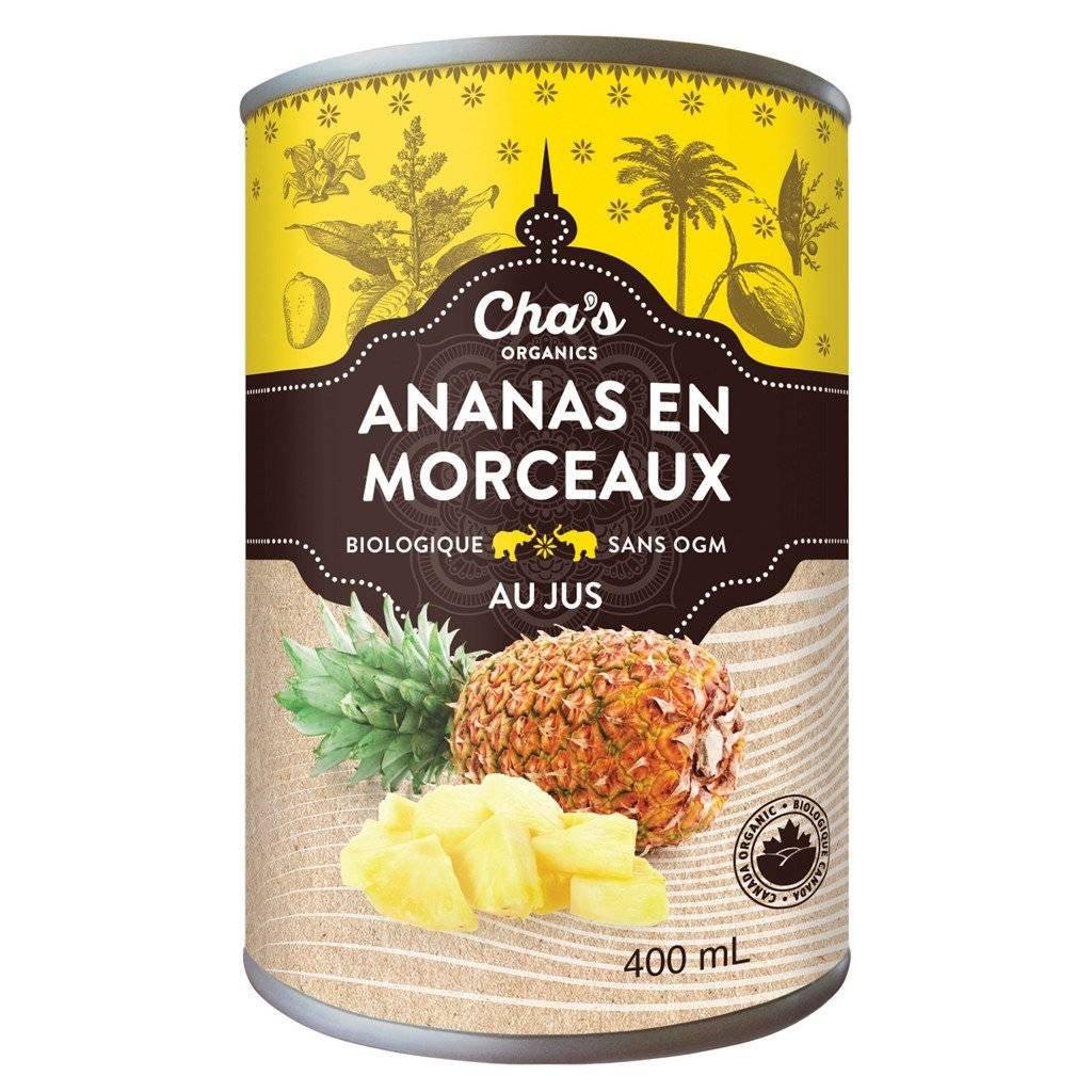 Ananas en Morceaux Biologique au Jus Cha's Organics - La Boite à Grains