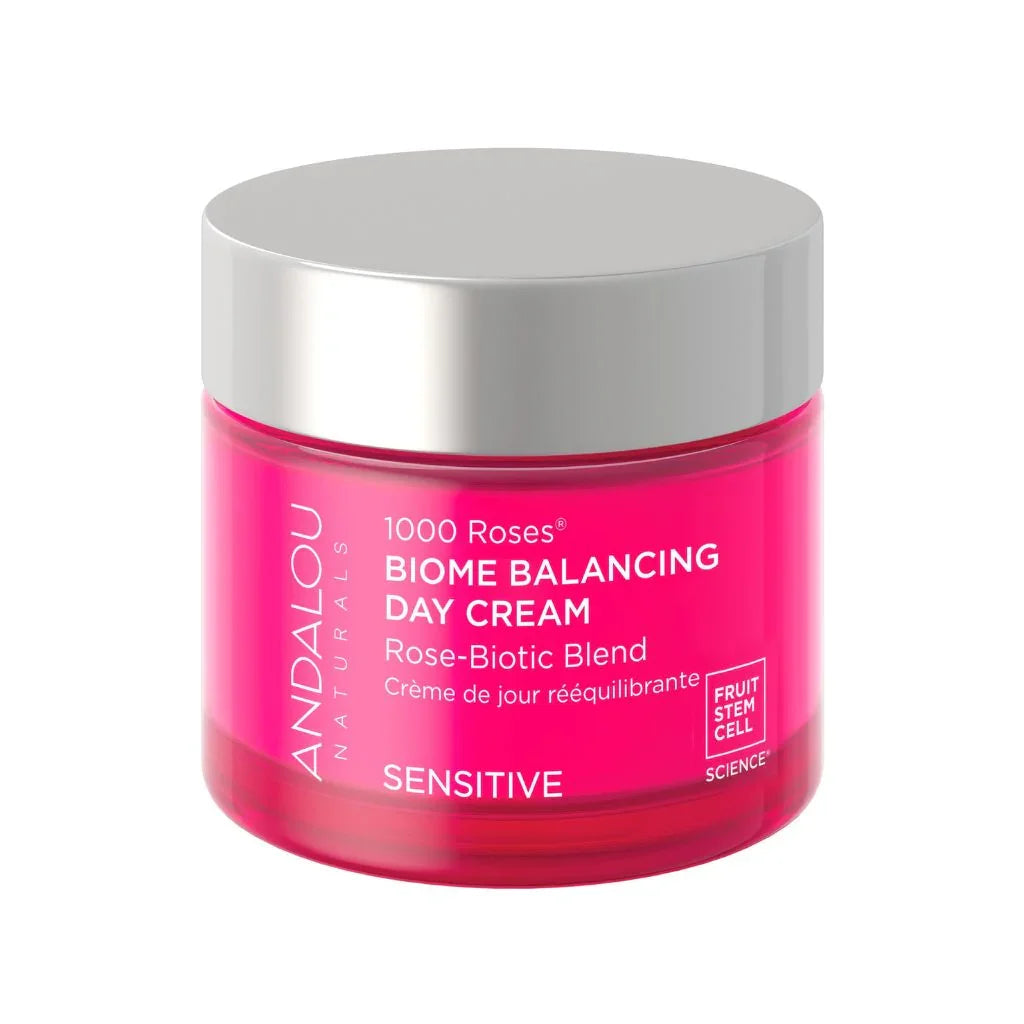 crème de jour rééquilibrante 1000 Roses Andalou Naturals - La Boite à Grains