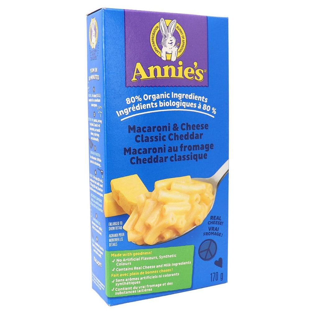 macaroni au fromage cheddar classique Annie's - La Boite à Grains
