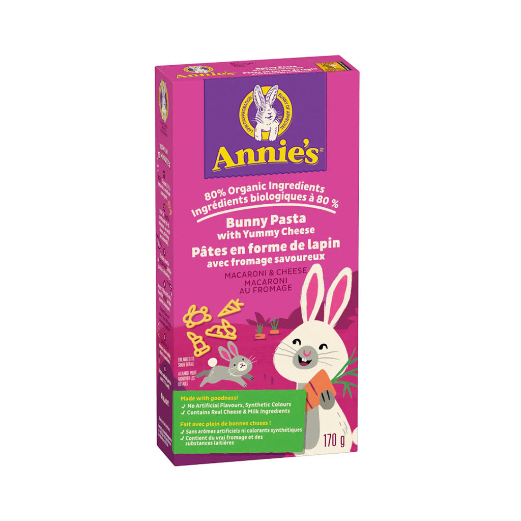 pâtes en forme de lapin avec fromage savoureux Annie's - La Boite à Grains