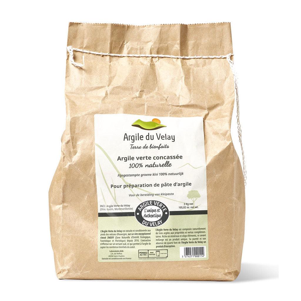 Argile Verte Concassée 100% Naturelle Argile du Velay - La Boite à Grains
