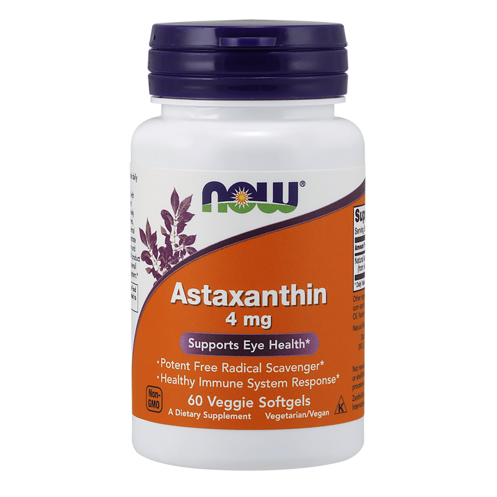 Astaxanthine 4 mg Now - La Boite à Grains
