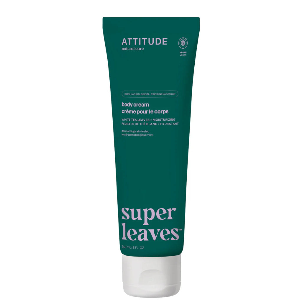 Attitude Crème pour le Corps Super Leaves Feuilles de Thé Blanc Hydratant 240 ml - La Boite à Grains