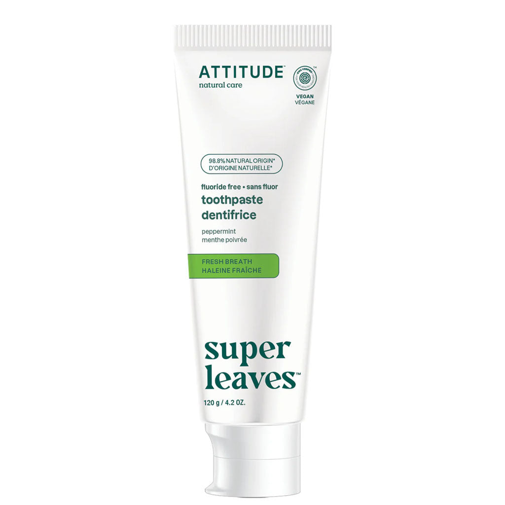 Attitude dentifrice haleine fraiche menthe poivrée sans fluor 120 g - La Boite à Grains
