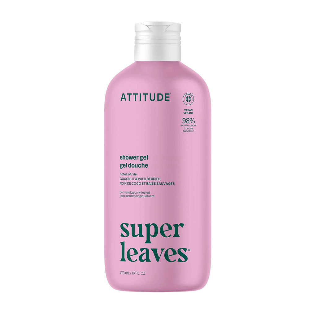 gel douche noix de coco et baies sauvages Attitude - La Boite à Grains