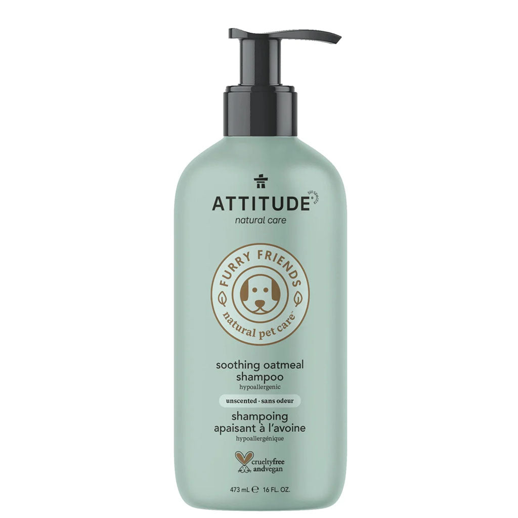 Attitude shampoing apaisant pour animaux à l'avoine sans odeur 473 ml - La Boite à Grains