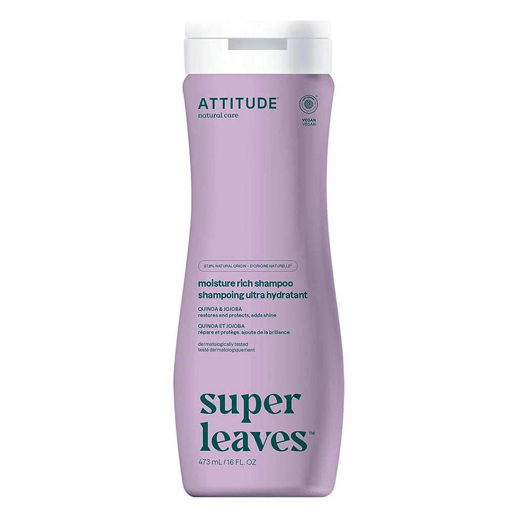 attitude shampoing ultra hydratant super leaves quinoa et jojoba 473 ml