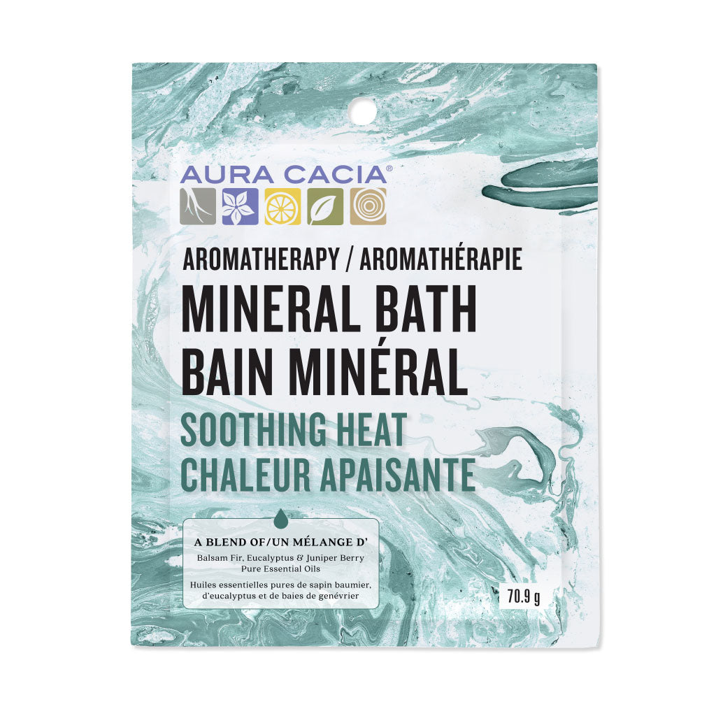 aura cacia bain minéral chaleur apaisante 70.9 g