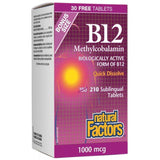B12 Méthylcobalamine Natural Factors - La Boite à Grains