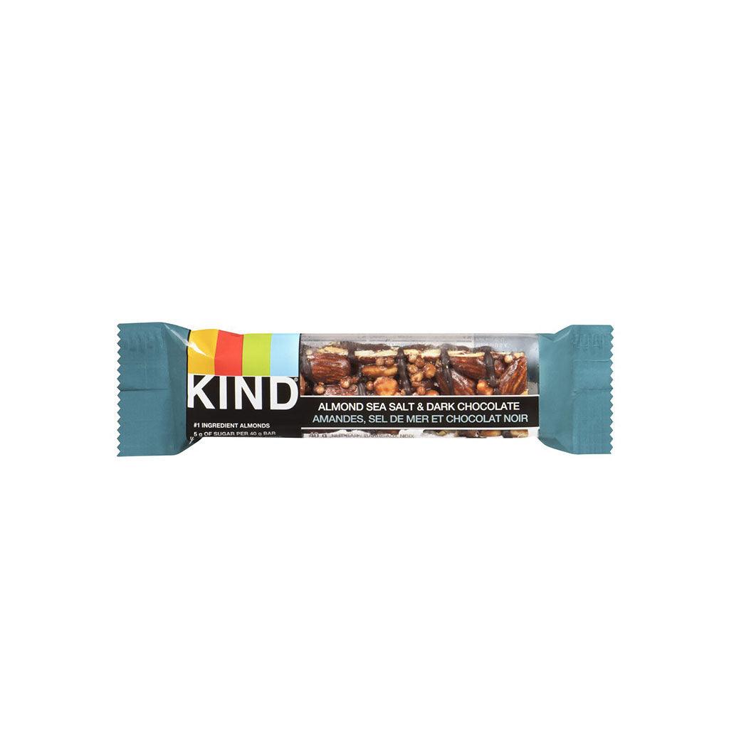 Barre Amandes Sel de Mer et Chocolat Noir Kind - La Boite à Grains