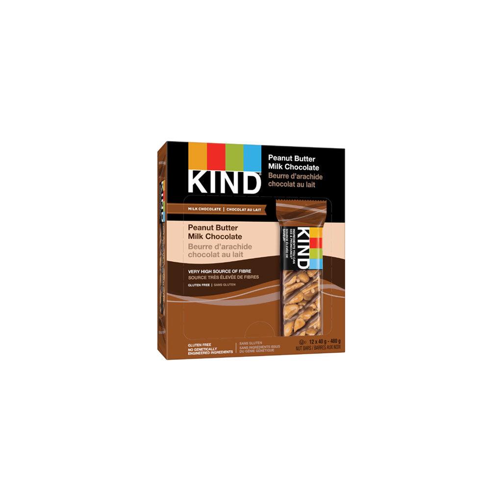 Barre Beurre d'Arachide Chocolat au Lait Kind - La Boite à Grains