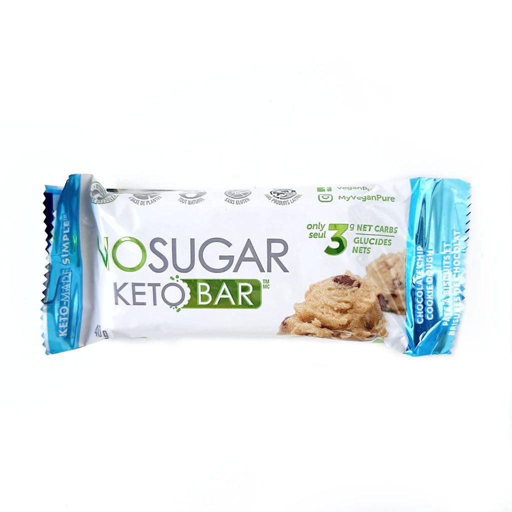 Barre Keto Pâte à Biscuits et Brisures de Chocolat No Sugar Company - La Boite à Grains