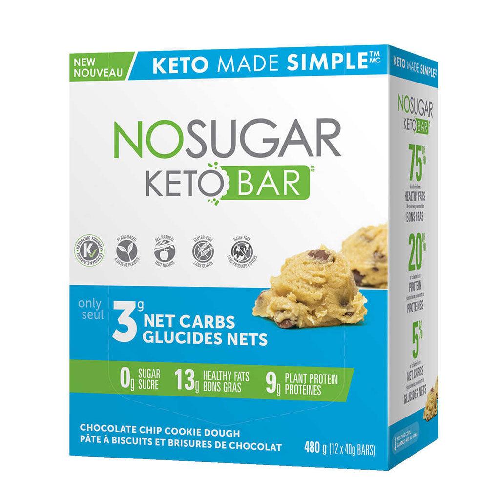 Barre Keto Pâte à Biscuits et Brisures de Chocolat No Sugar Company - La Boite à Grains