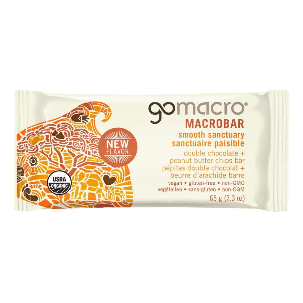 Barre Sanctuaire Paisible Beurre d'Arachide Double Chocolat GoMacro - La Boite à Grains