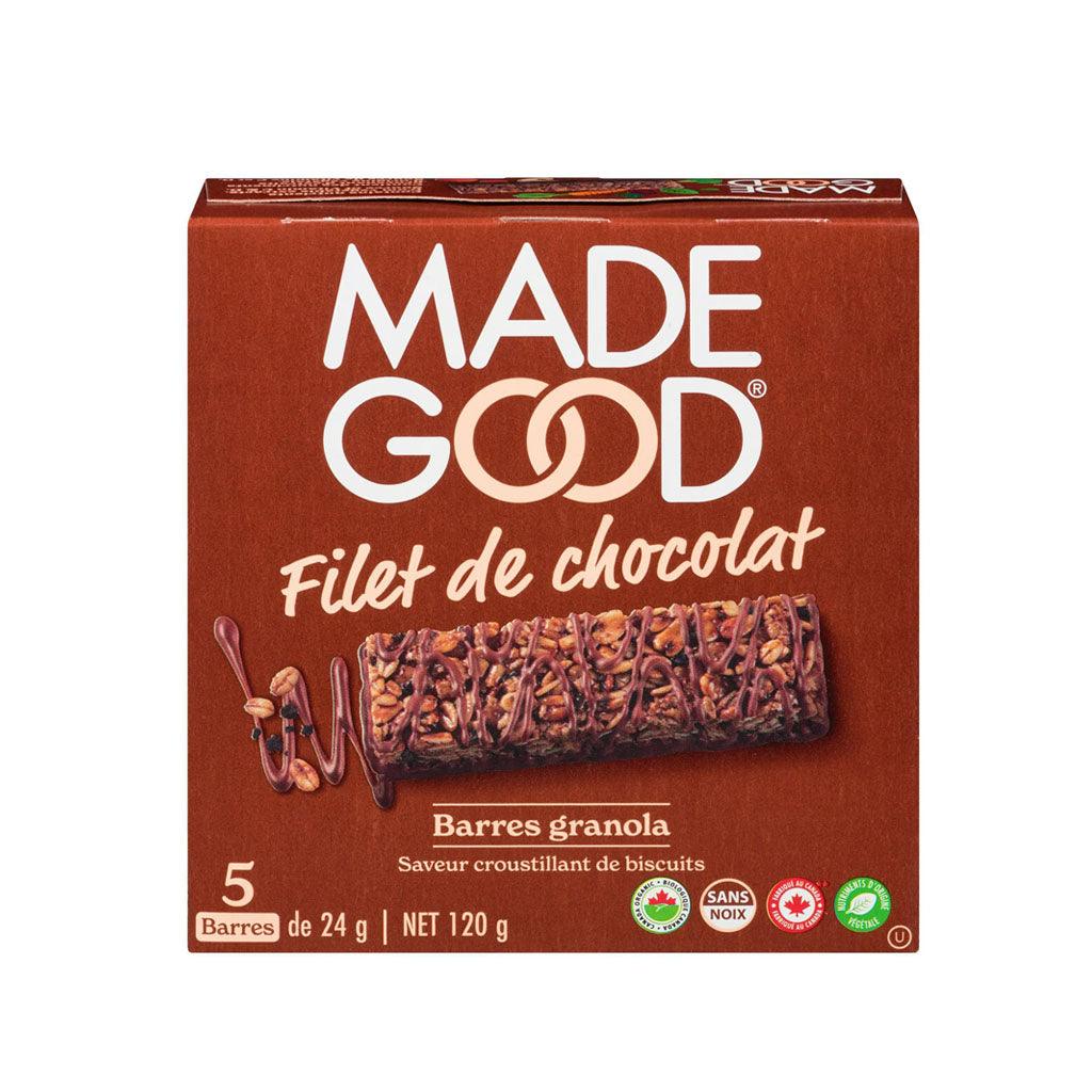 Barres Granola avec Filet de Chocolat Croustillant de Biscuits Made Good - La Boite à Grains