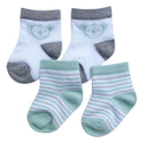 Bas Bébé Coton Biologique 2 paires Onyx + Green - La Boite à Grains