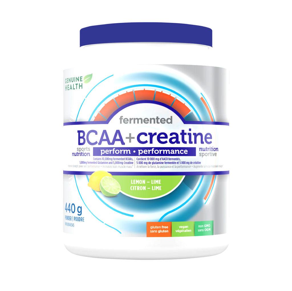 BCAA + Créatine Fermentée Performance Citron Lime Genuine Health - La Boite à Grains