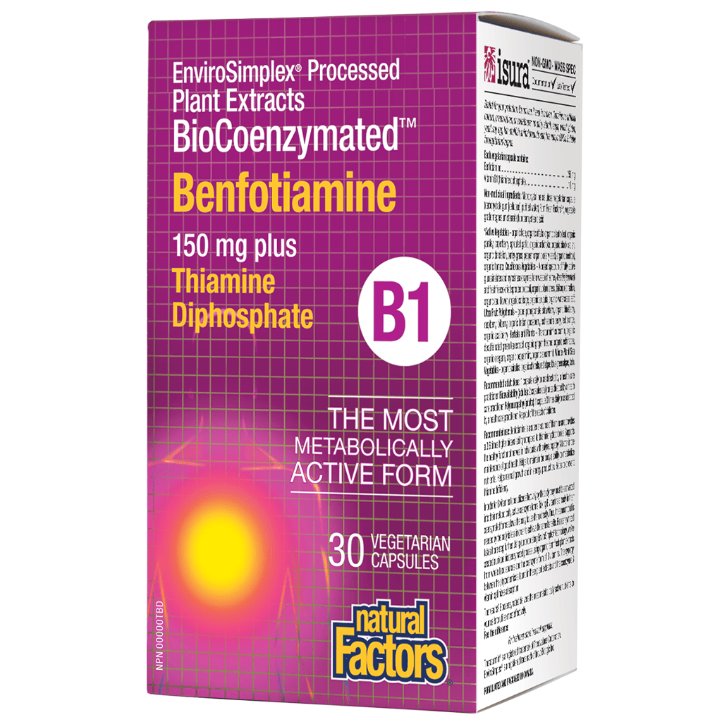 Benfotiamine BioCoenzymée B1 Natural Factors - La Boite à Grains