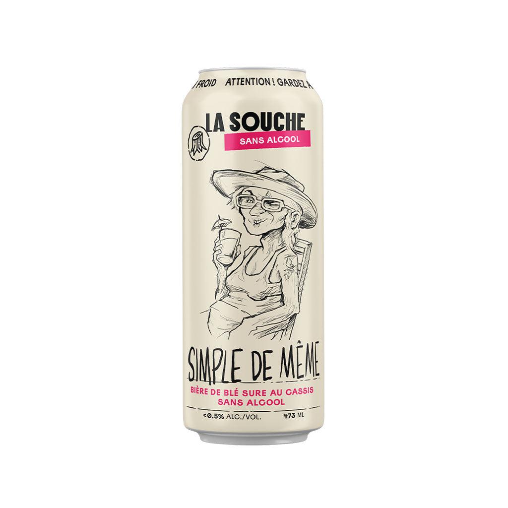 Bière Simple de Même Blé Sure au Cassis Sans Alcool La Souche - La Boite à Grains