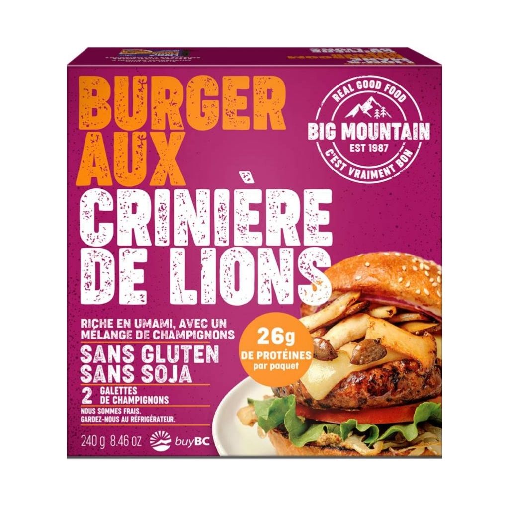 Big Mountain lion's mane mushroom burgers - La Boite à Grains