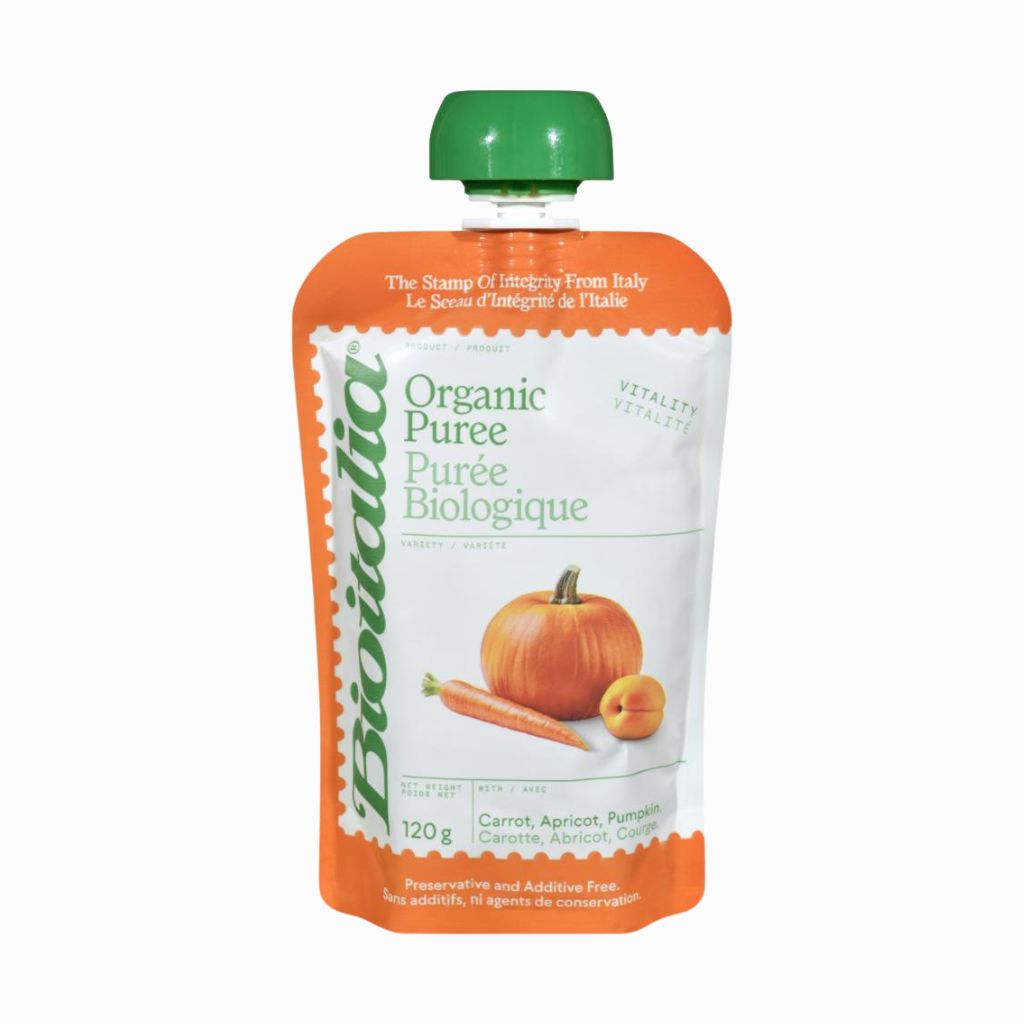 purée biologique carotte abricot et courge Bioitalia - La Boite à Grains