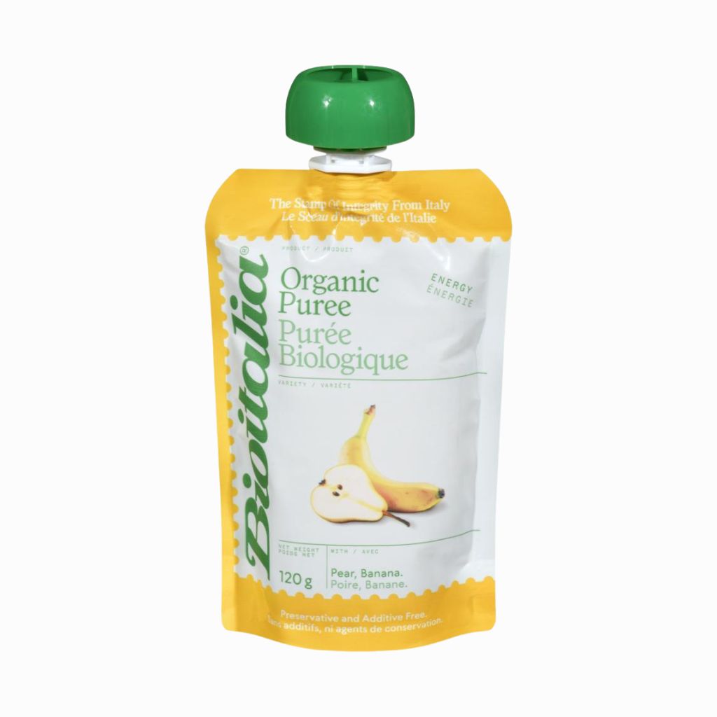 purée biologique poire banane Bioitalia - La Boite à Grains