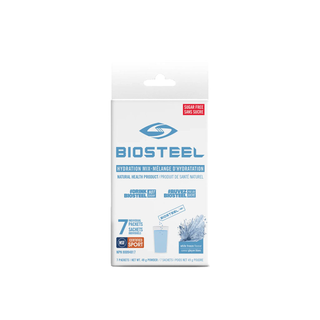 biosteel mélange d'hydratation saveur glaçon blanc 7 sachets 49 g