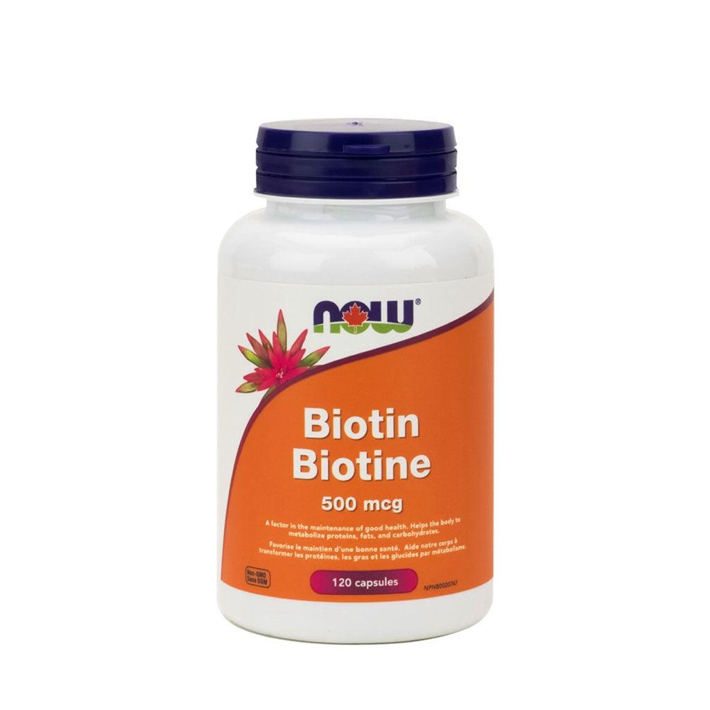 Biotine 500 mcg Now - La Boite à Grains