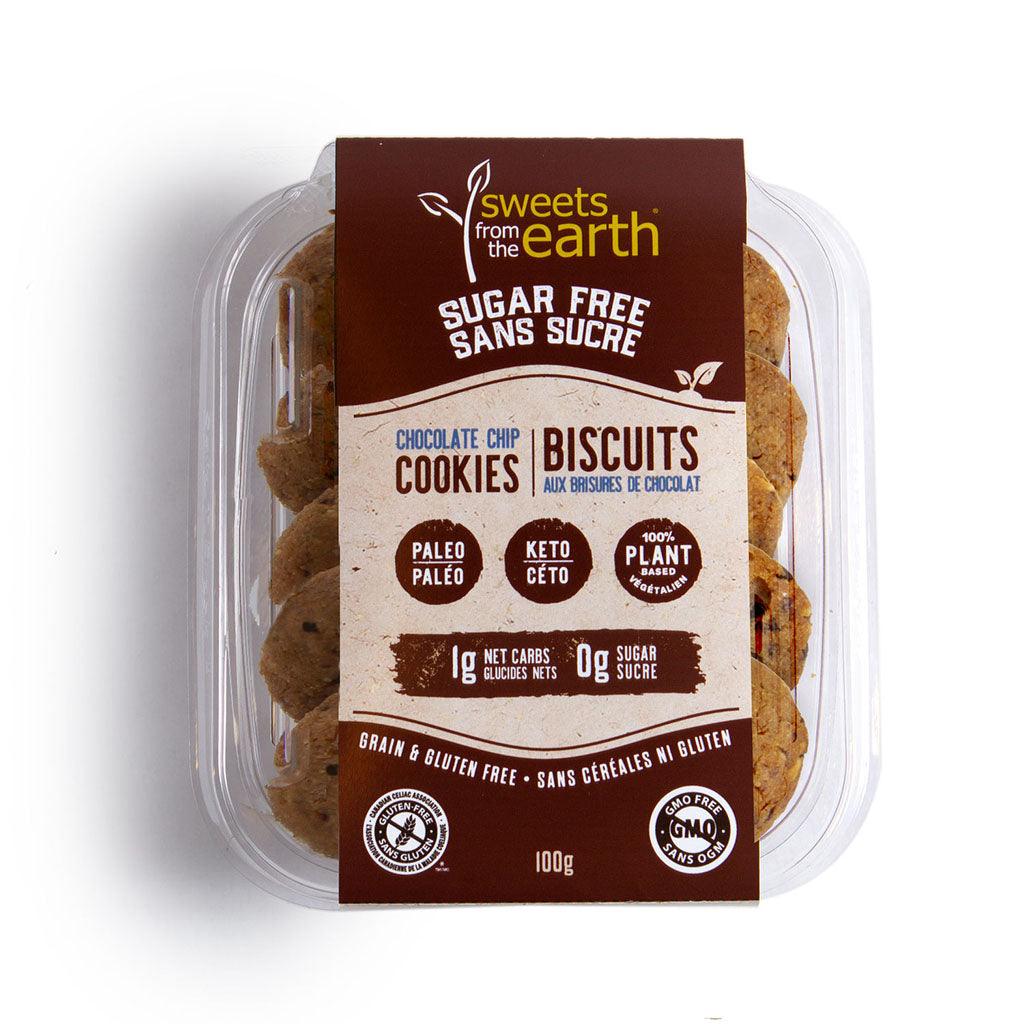 Biscuits aux Brisures de Chocolat Sans Sucre Sweets from the Earth - La Boite à Grains
