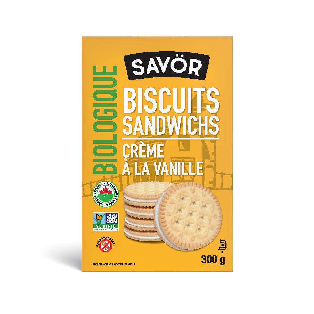 Biscuits Sandwichs Crème à la Vanille Biologique Savör - La Boite à Grains