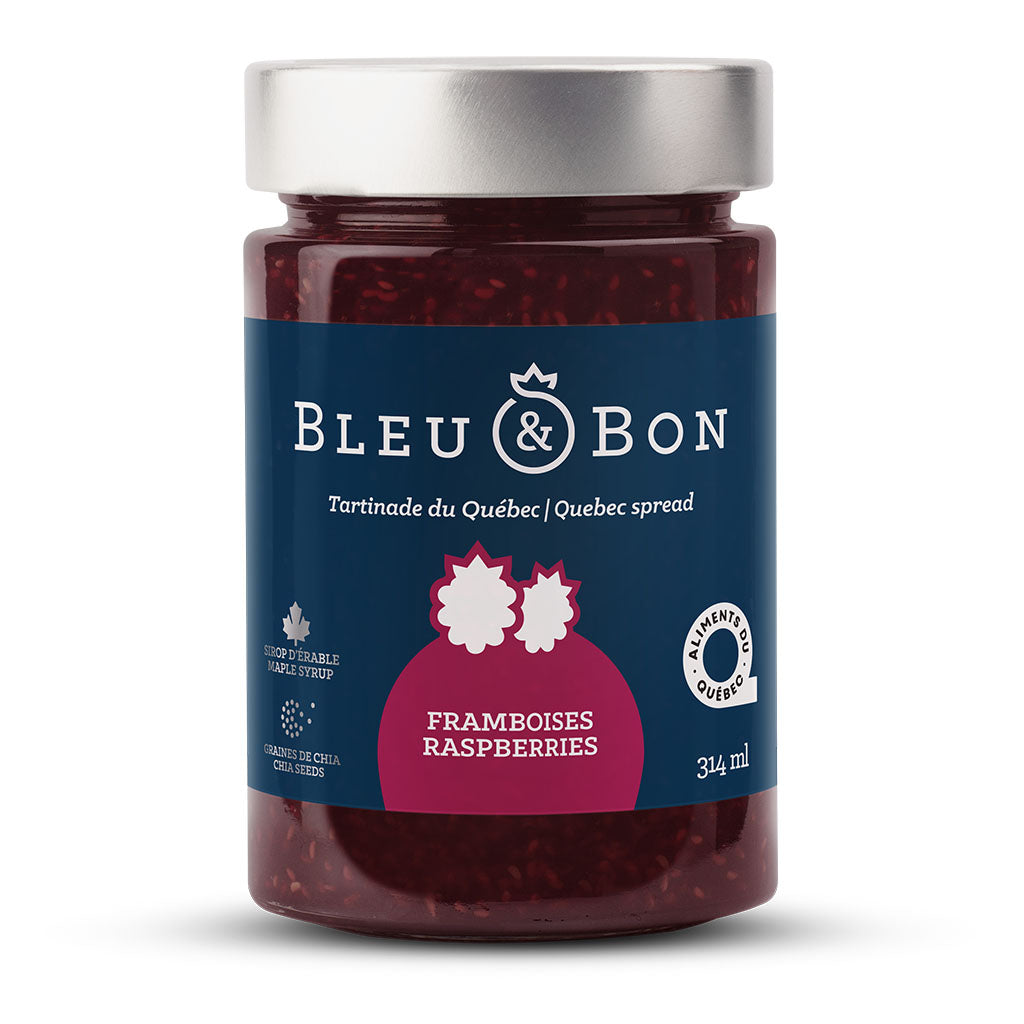 tartinade du Québec framboises Bleu & Bon - La Boite à Grains