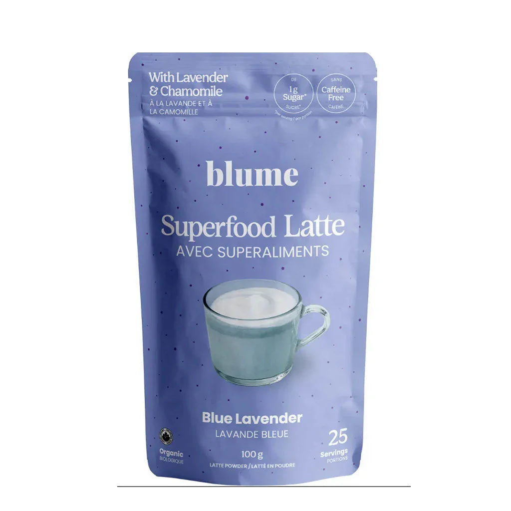 latté avec superaliments Lavande bleue Blume - La Boite à Grains