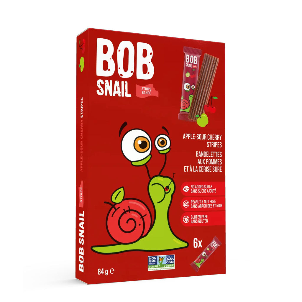 bob snail bandelettes aux pommes et à la cerise sûre 84 g - La Boite à Grains