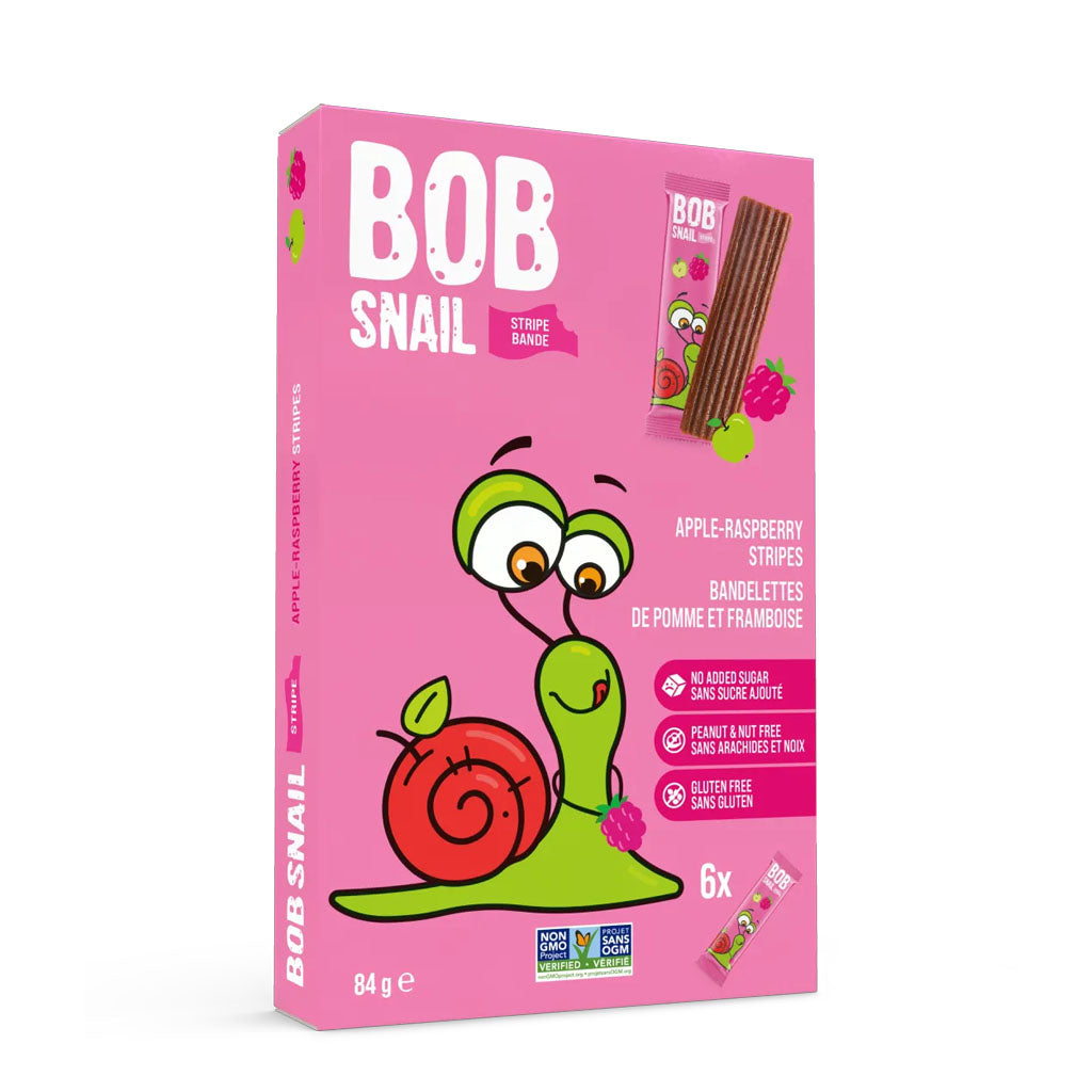 Bandelettes de Pomme et Framboise Bob Snail 84 g - La Boite a Grains