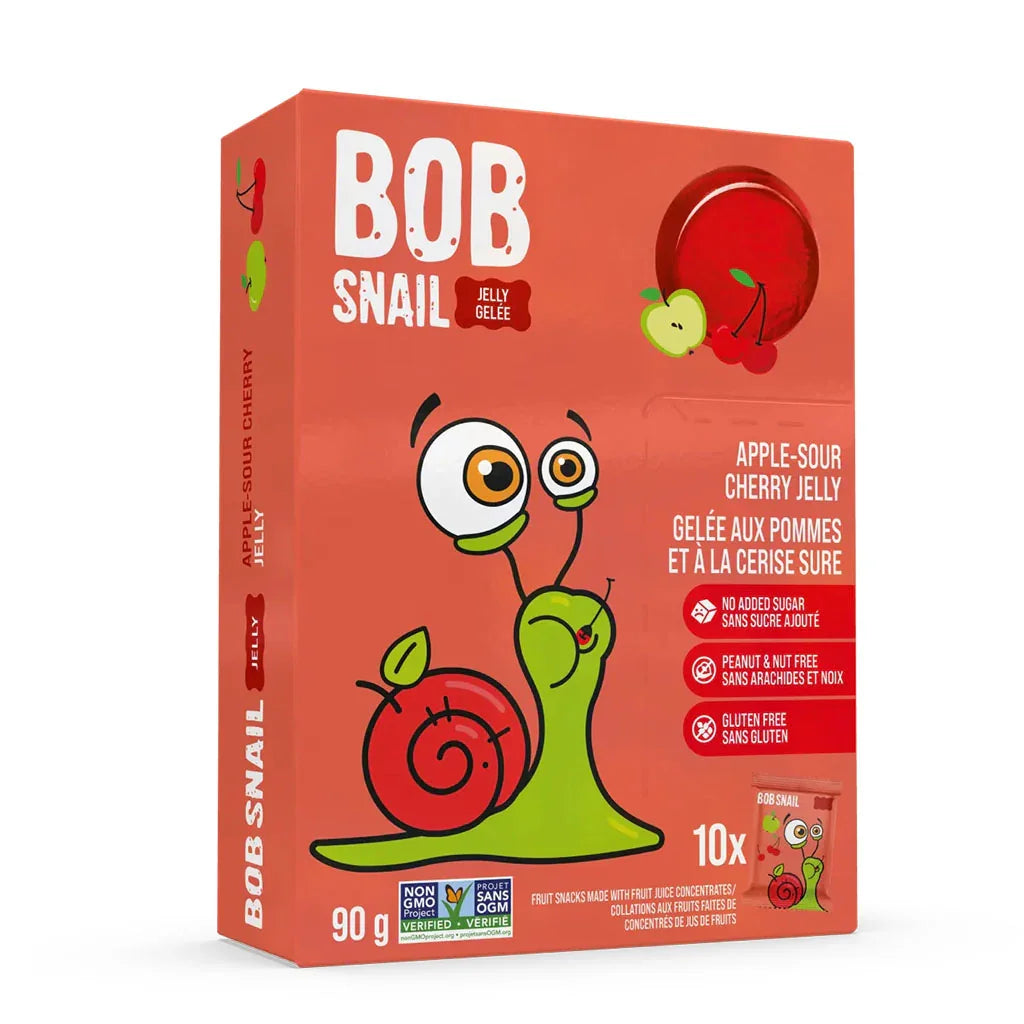 bob snail jelly with apples and sour cherry 90 g 10x9g - La Boîte a Grains