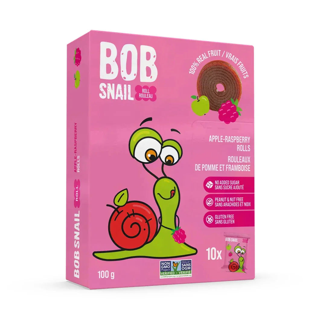 bob snail apple and raspberry rolls 100 g 10x10 g - La Boite à Grains
