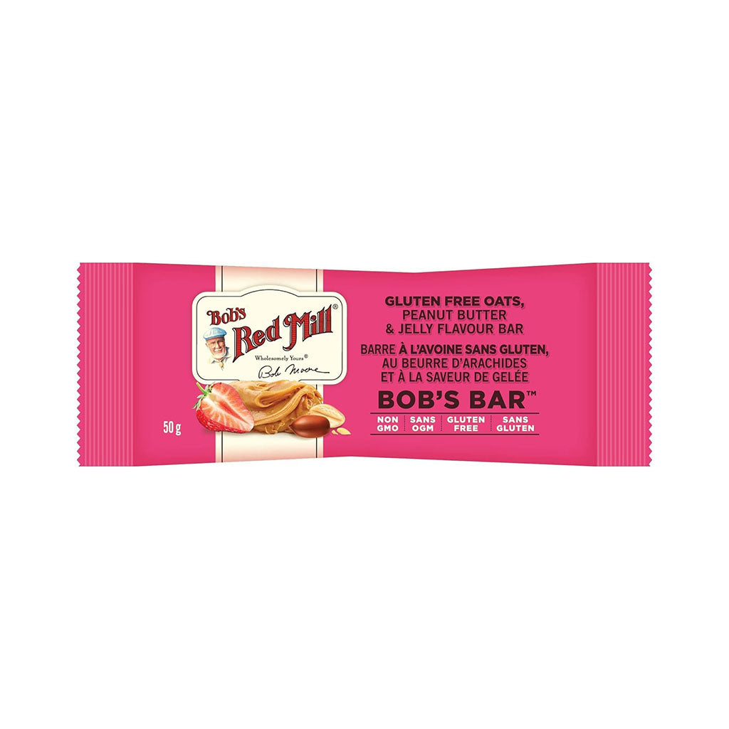 bob's red mill barre avoine beurre d'arachides et saveur de gelée - La Boite à Grains