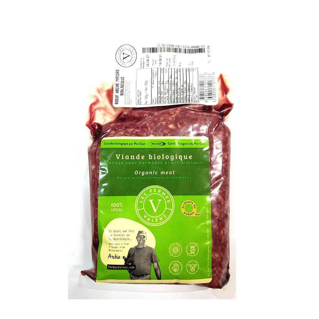 Organic Lean Ground Beef Les Fermes Valens - La Boite à Grains
