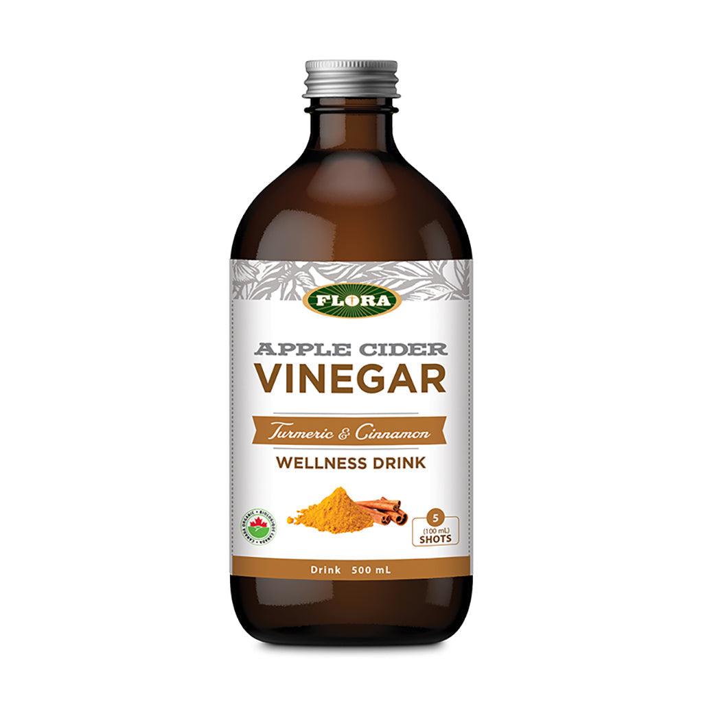 Boisson Santé Vinaigre de Cidre de Pomme Curcuma et Cannelle Flora - La Boite à Grains