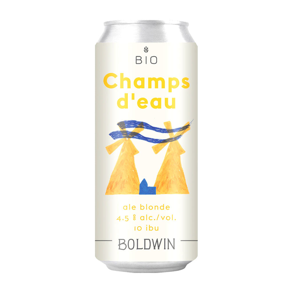boldwin champs d'eau bio ale blonde 473 ml - La Boite à Grains